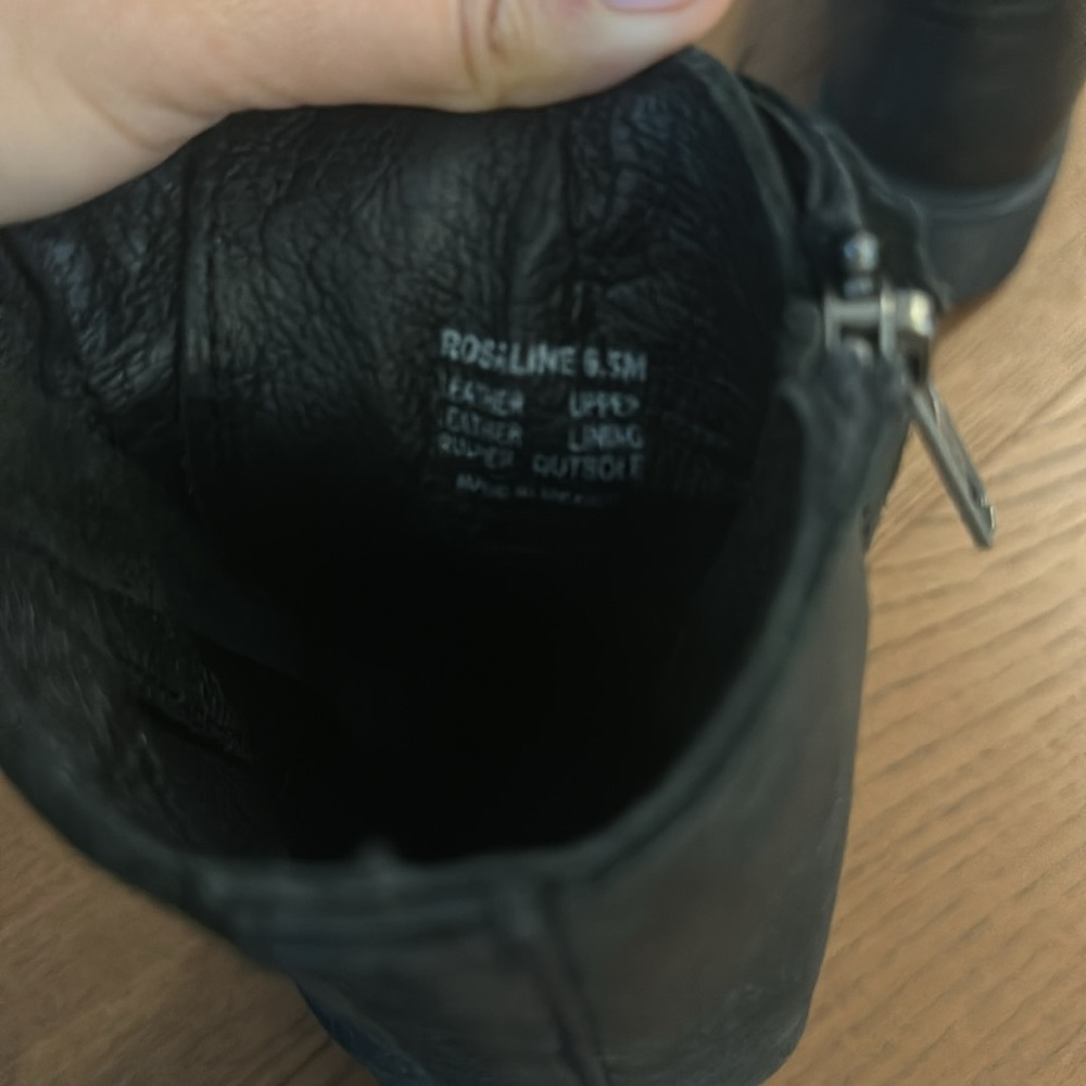 Black Leather combat boots - Picture 4 of 6